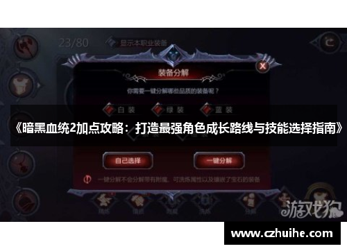 《暗黑血统2加点攻略：打造最强角色成长路线与技能选择指南》